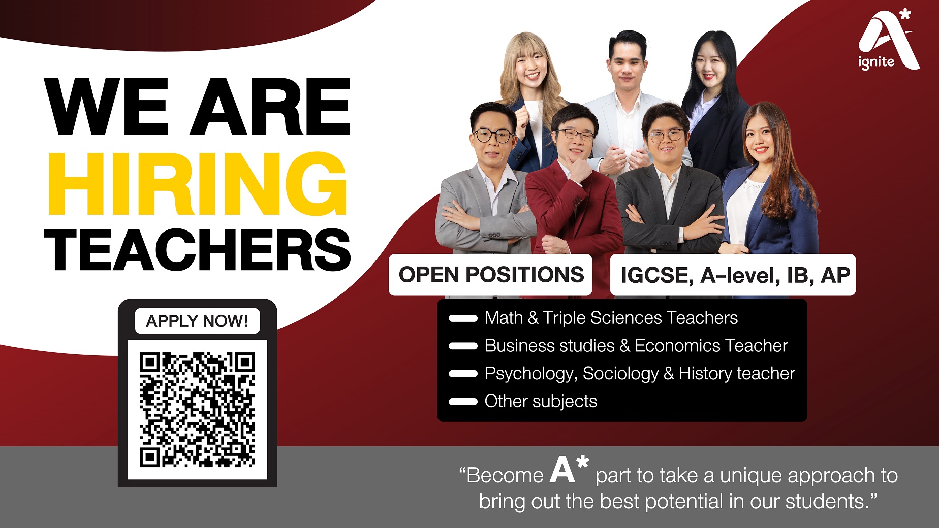 how we source our teachers - we are hiring teachers igsce a-level ib ap - ignite a star