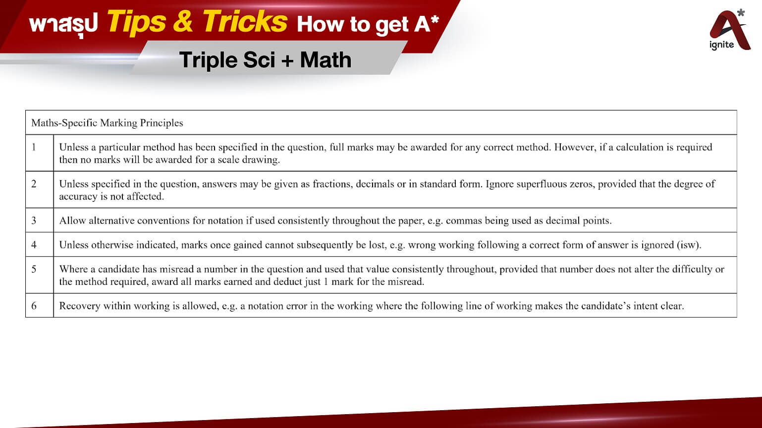 tip and trick on how to get a star on IGCSE triple science and math by ignite a star
