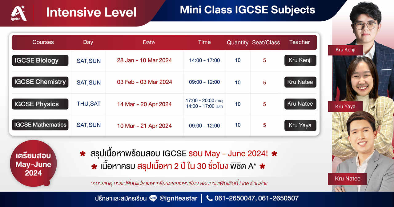 Mini class IGCSE May-June 2024