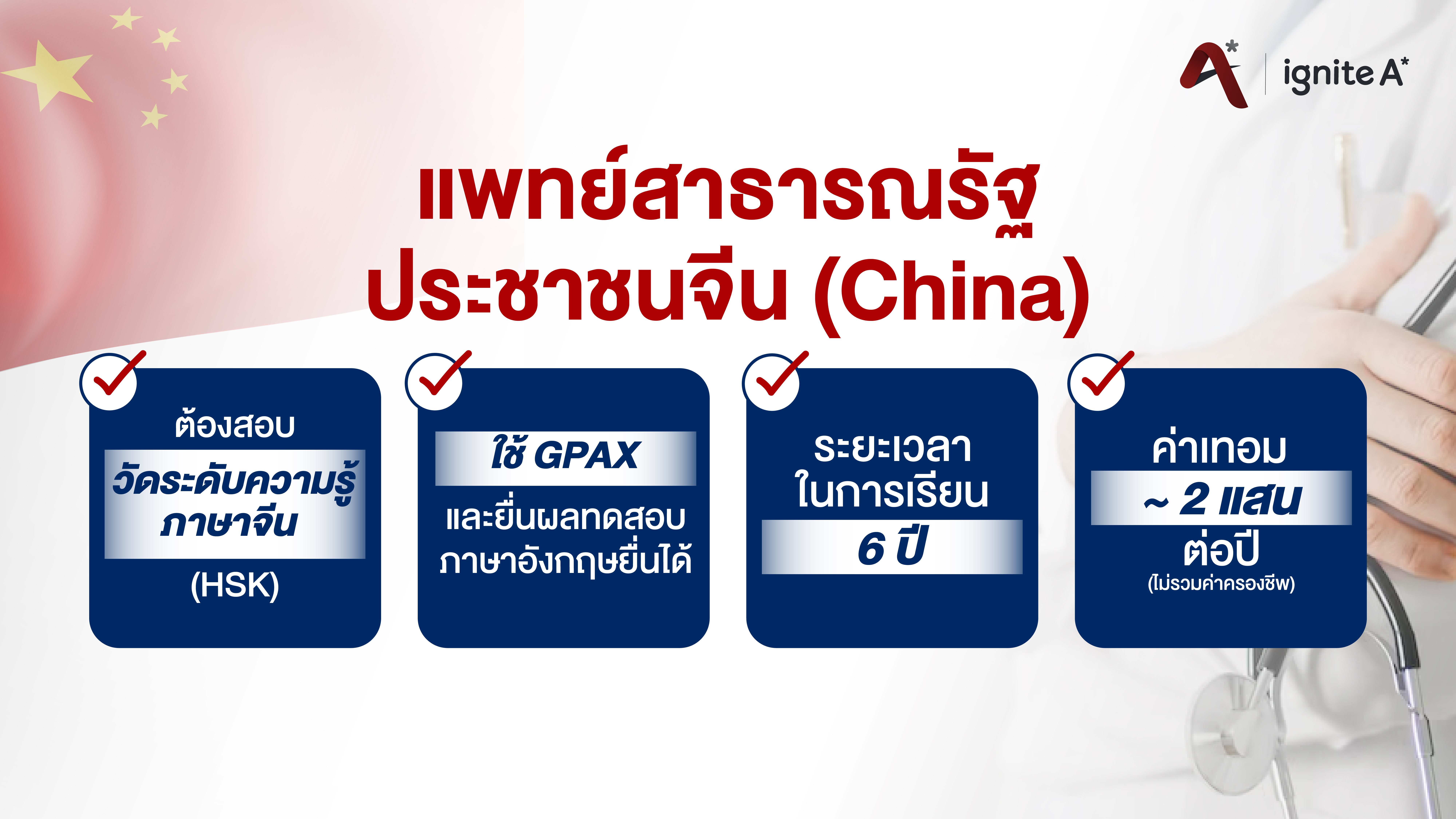สิ่งที่ต้องรู้เมื่อเรียนต่อแพทย์จีน - igniteastar - banner