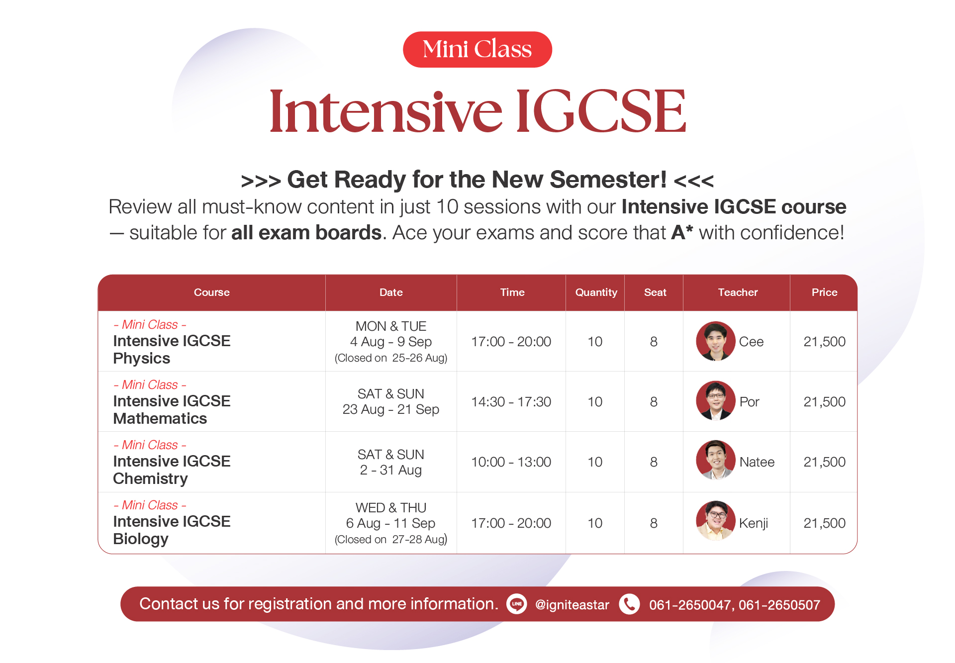 Intensive IGCSE - Mini Class - ignite A Star 2025