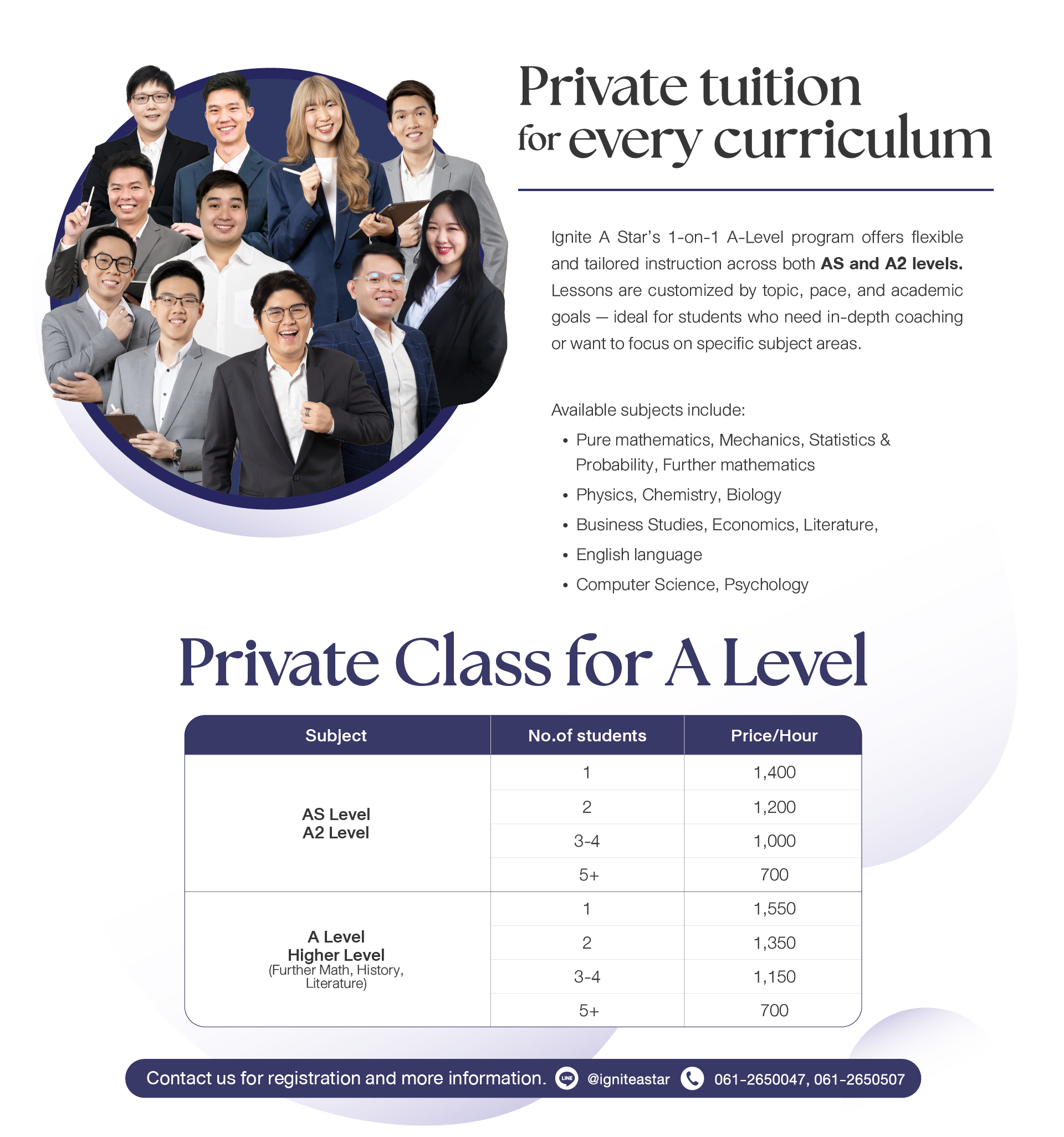 Private Class for A Level - 1on1 - Private Tuition - ignite A Star 2025
