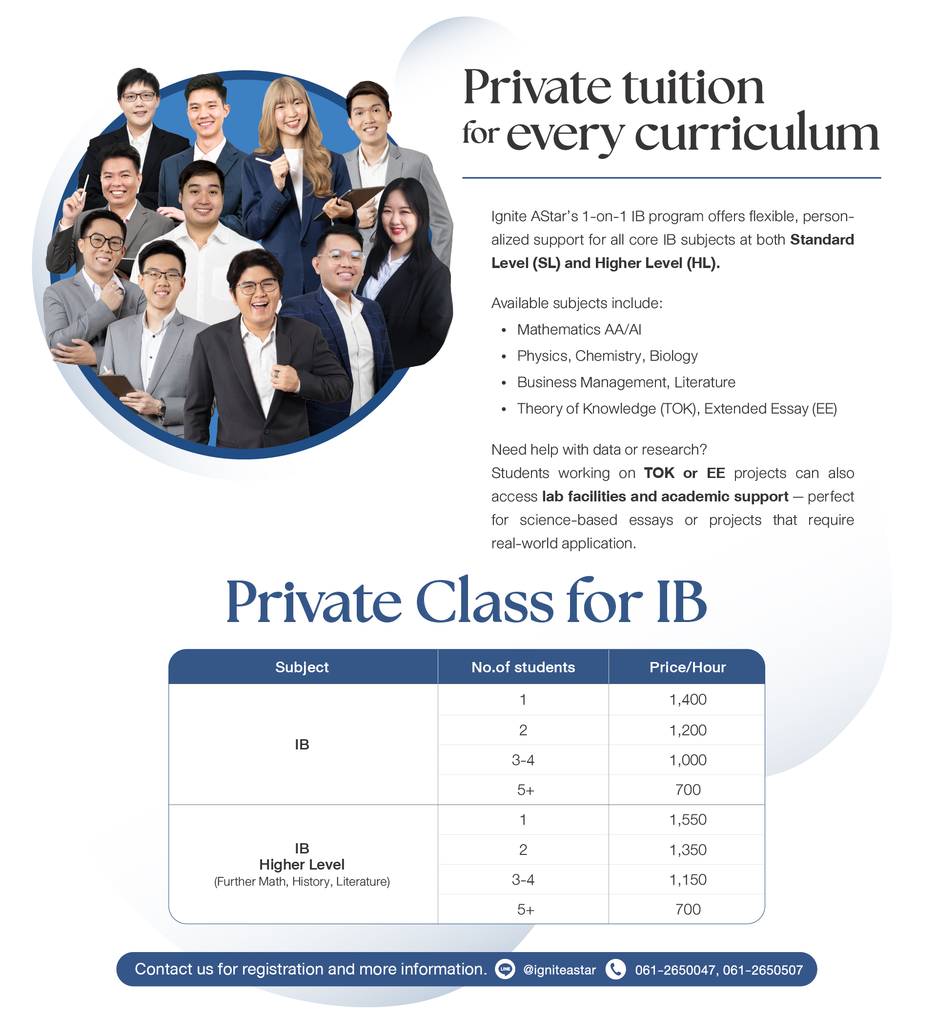 Private Class for IB Diploma - 1on1 - Private Tuition - ignite A Star 2025