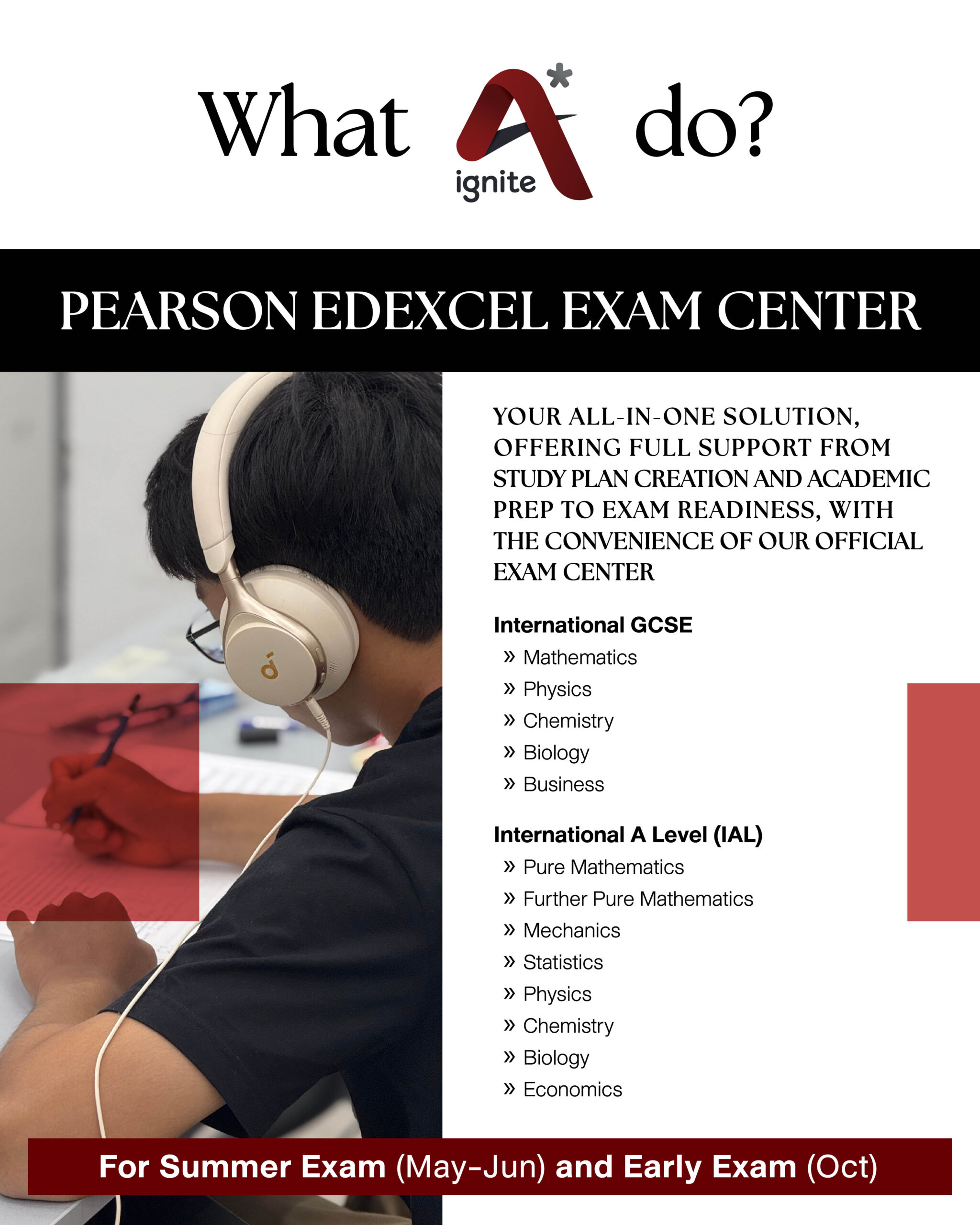 What do Ignite A Star - Pearson Edexcel Exam Center - Ignite A Star