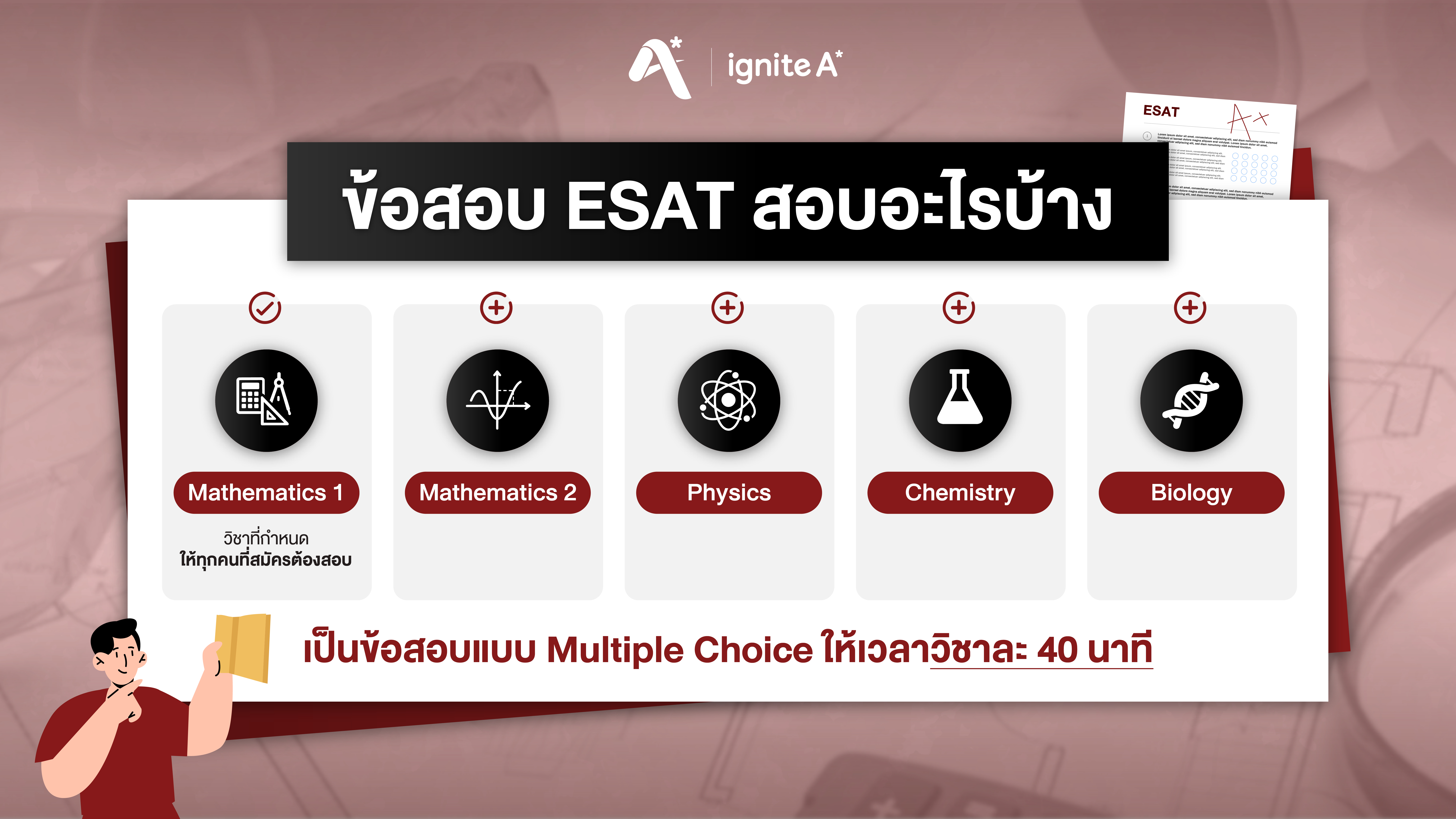 ข้อสอบ ESAT สอบอะไรบ้าง?