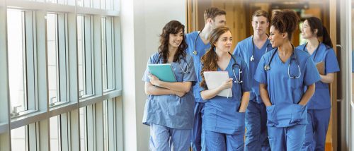 A group of medicine MBchB students at the University of Glasgow